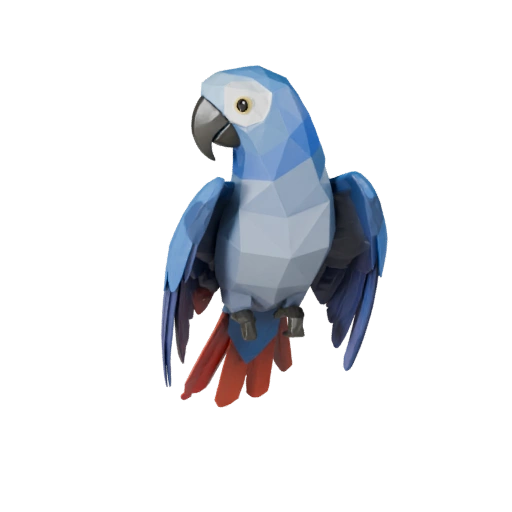 Низкополигональная 3D модель Жако - Игровой ассет для Unity с FBX