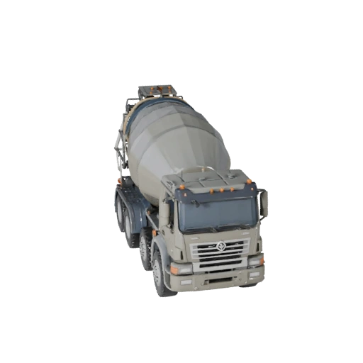 Готовый к игре бетономешалка 3D модель для использования в реальном времени (Legacy)