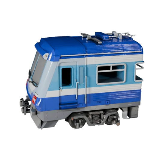 Trem de Passageiros de Alto Poligonagem 3D para Renderizações de Estúdio