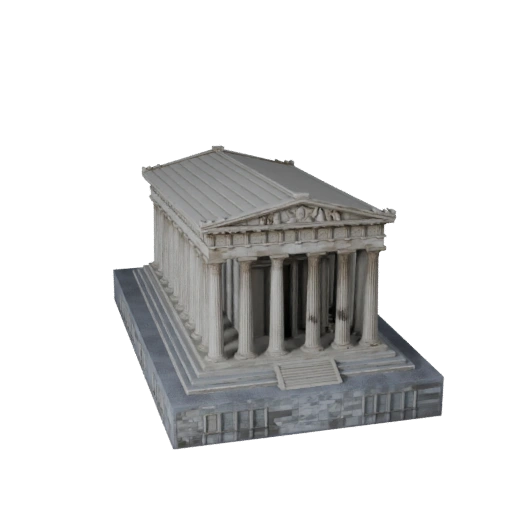 Стилизованный Парфенон 3D Модель - Игровой Ассет для Архитектуры