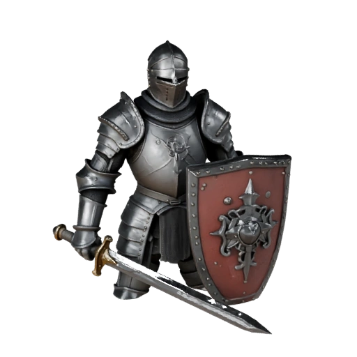 High Poly Knight Miniature | Pro Render Detail Asset