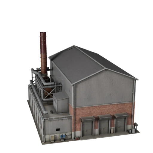 Cement Plant 3D Model - Realistic Archviz Asset for Architecture