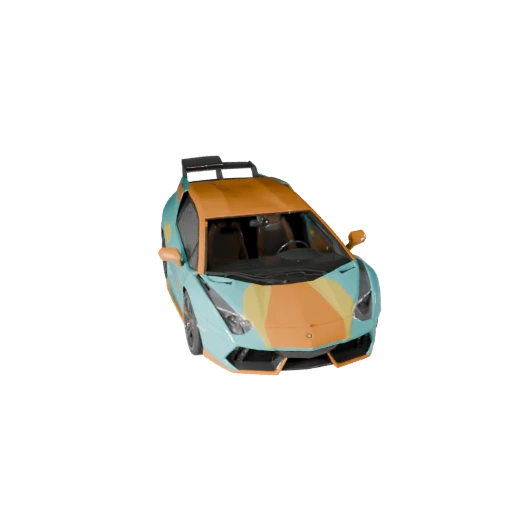 Мультяшный суперкар в стиле Lamborghini 3D-модель - Стилизованный