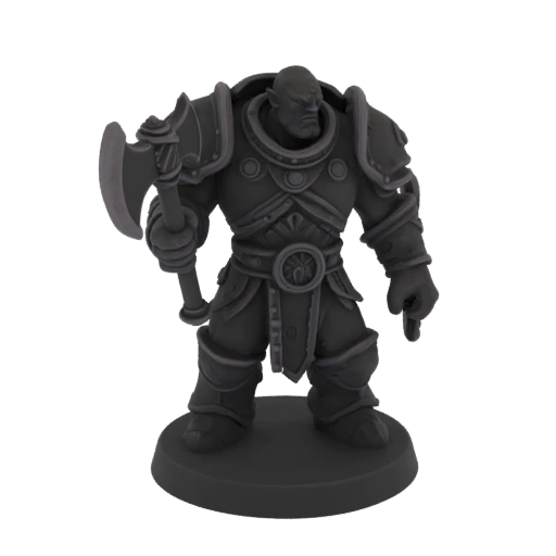 Миниатюра Орка Берсерка в стиле Темного фэнтези STL