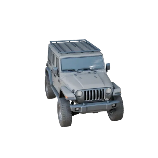 3D-модель Jeep Style Suv, вид в три четверти в студии, готовый к анимации актив транспортного средства с увеличенным дорожным