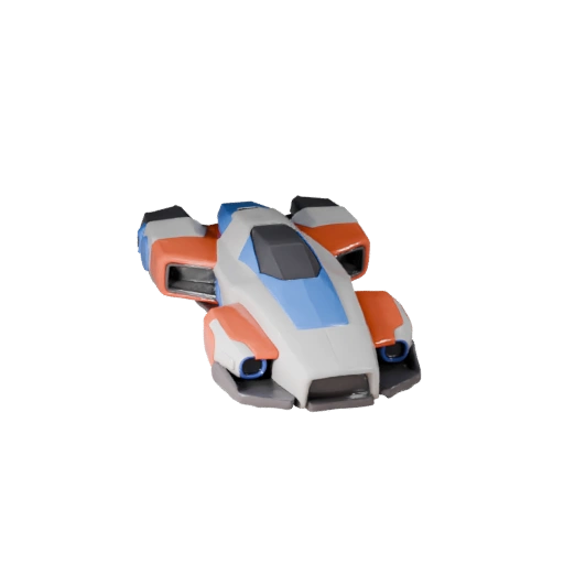 3D модель спидер байка - стилизованный низкополигональный игровой ассет