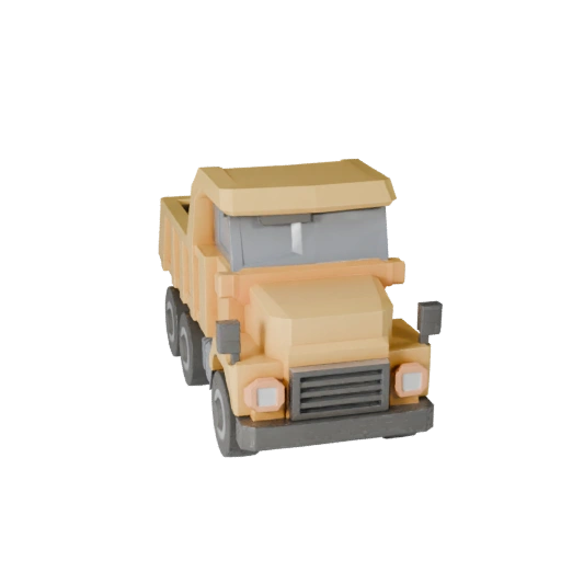 Низкополигональный самосвал 3D модель для Unity и Unreal PBR Asset (Legacy)