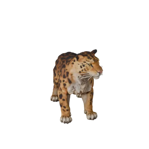3D-модель пантеры STL с высокой детализацией, изометрический вид, готовая к печати фигурка животного с кошачьей подвижностью