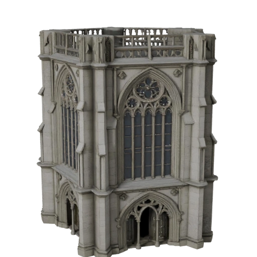 Готический фасад 3D модель для Unity - Игровой ресурс для архитектуры