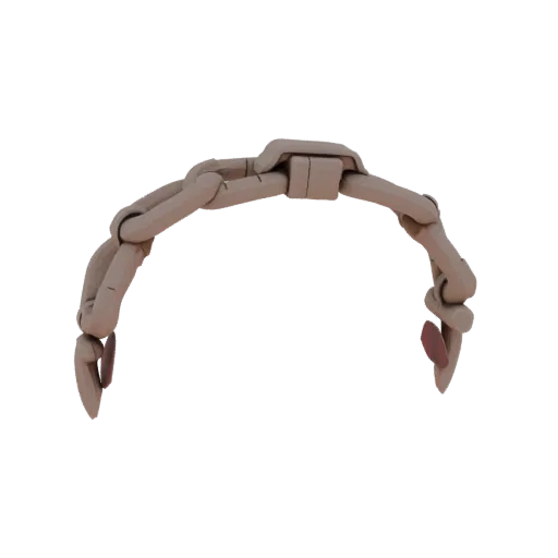 3D-модель теннисного браслета с деталями для рендеринга, студийный профиль, подчеркивающий форму и детали отделки браслета.