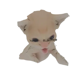 Рендер 3D модели милого Фенека с большими ушами, песочной шерстью и игривым выражением на белом фоне.