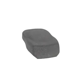 3D-рендер абстрактной серой гальки с текстурированной поверхностью, изолированный на белом фоне.