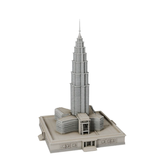 Petronas Türme 3D Modell für Blender - Render-Asset
