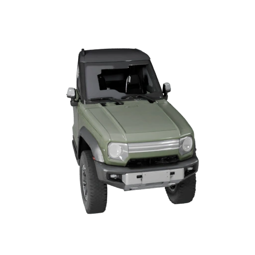 3D модель внедорожника с парящим эффектом для Blender и игр - PBR ресурс