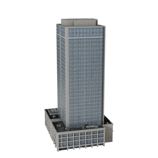Edificio per Uffici Grattacielo 3D Model per Blender - Asset di Rendering
