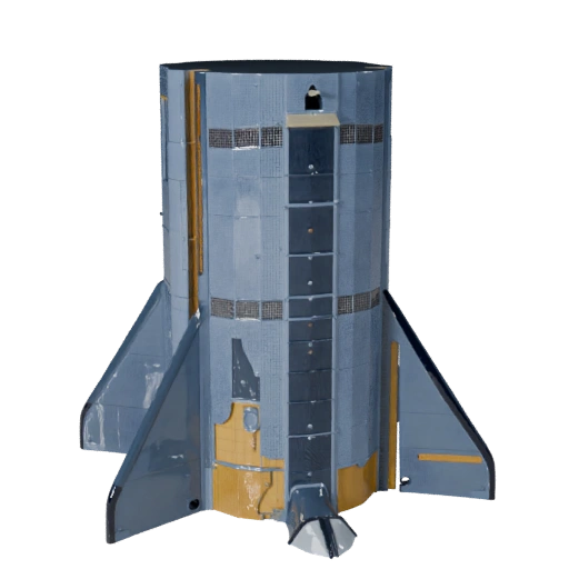 Высокополигональная 3D модель ракеты-носителя для студийных рендеров