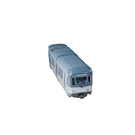 3D модель футуристического монорельса - высокополигональный PBR актив для