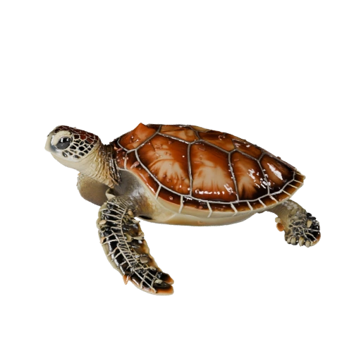 Низкополигональная морская черепаха 3D модель - игровой ассет для Unity с FBX | PBR