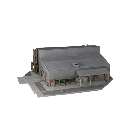 Printable Steel Mill STL 3D Model - Scale Asset for Scale Mockups