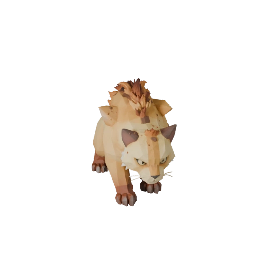 Низкополигональный 3D модель кота - Игровой ассет для Unity с FBX | Бесплатно