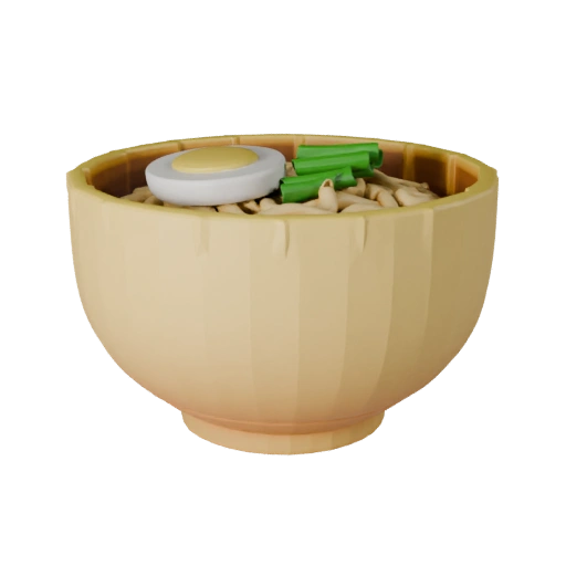 Ramen Noodle Bowl STL 3D Print Asset for Hobby Use
