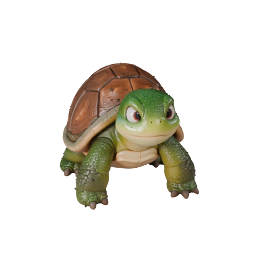 Мультяшная черепаха-касатка 3D модель - Стилизованный ассет для анимации