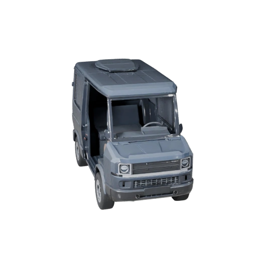 Modelo 3D de Furgão de Carga Alto Poligonagem para Renderizações de Estúdio Ativo PBR