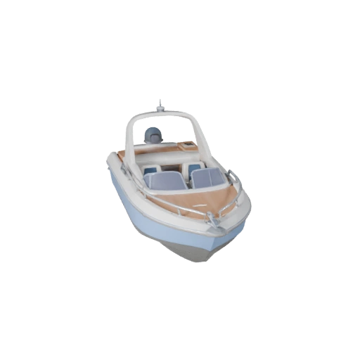 Мультяшный скоростной катер 3D модель для стилизованных игр, PBR-ресурс