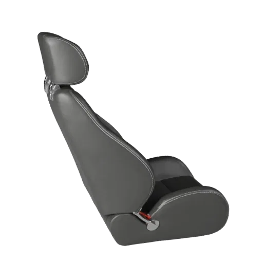 3D модель автомобильного сиденья, готовая к использованию в играх, вид в студии с трех четвертей, готовый к производству акти