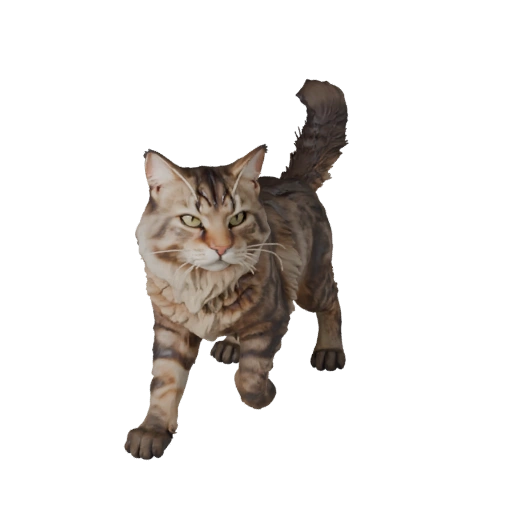 Реалистичная 3D модель сибирской кошки - rigged PBR ассет для игр