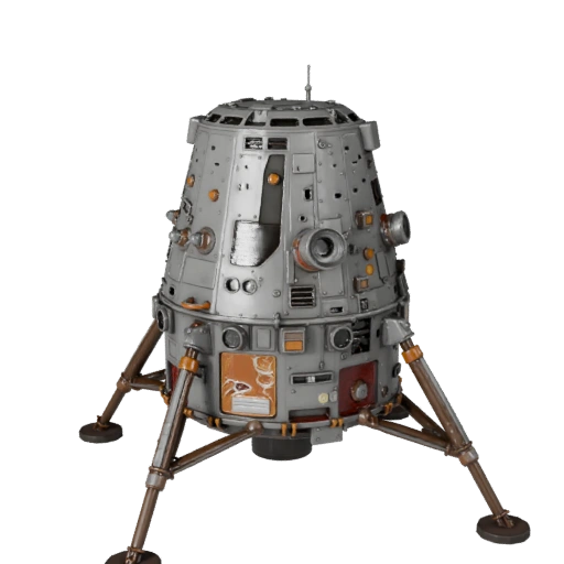 3D модель лунного посадочного модуля для Blender и игр - Реалистичный PBR
