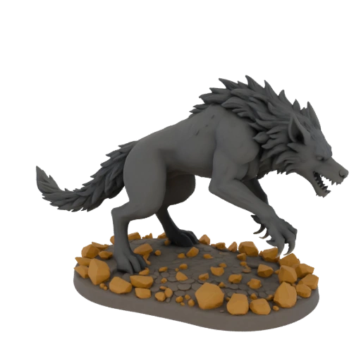 Темное фэнтези Оборотень враг миниатюра STL