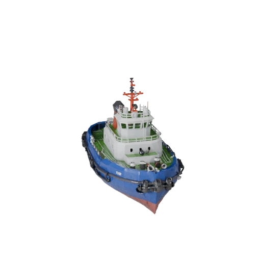 Низкополигональный буксир 3D модель для Unity и Unreal PBR Asset