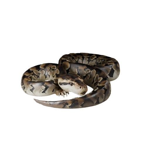 Реалистичный сетчатый питон 3D модель - rigged PBR ассет для игр