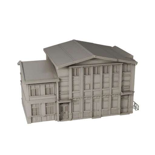 Druckbares Vorstädtisches Haus STL 3D-Modell - Skalen-Asset