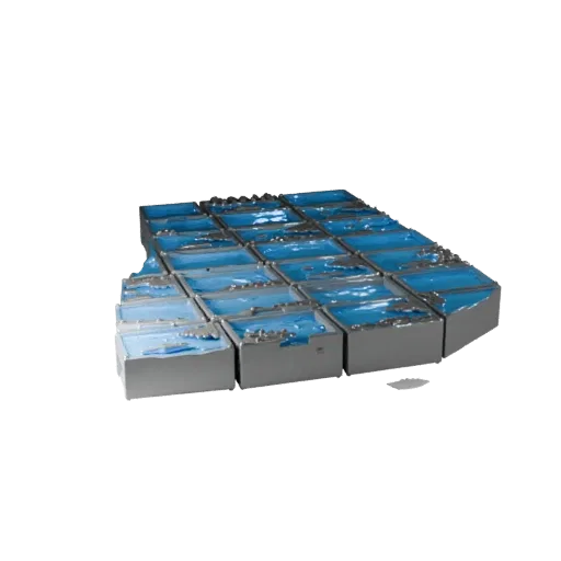 Модульная 3D-модель "Прибрежный бассейн", изометрический вид модульного набора, показывающий мокрый камень, края воды.