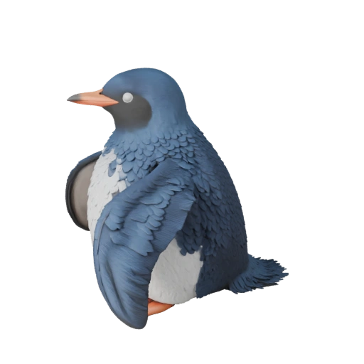 3D модель пингвина для Blender - PBR ассет с текстурами | PBR