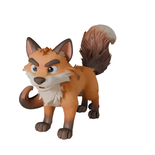 Мультяшная рысь 3D модель - Стилизованный ассет для анимации | Бесплатно