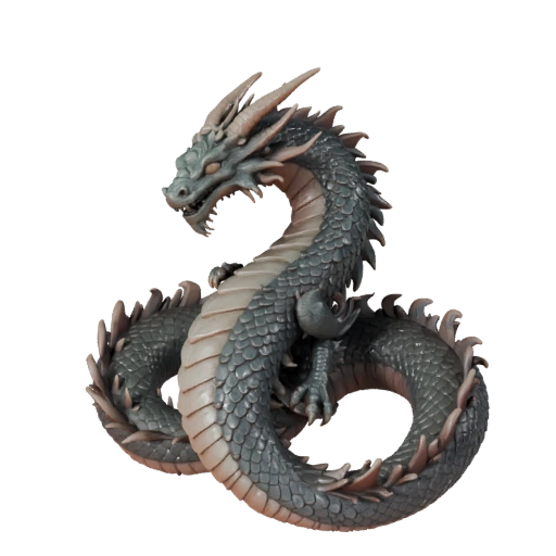 Высокополигональный морской змей 3D модель - Детальный STL актив для печати