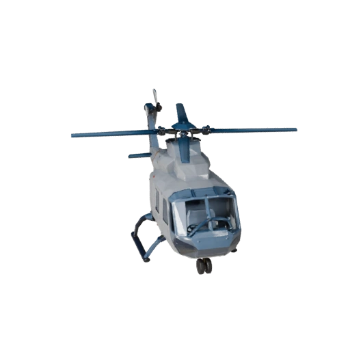 Низкополигональный 3D Модель Грузового Вертолета для Unity и Unreal