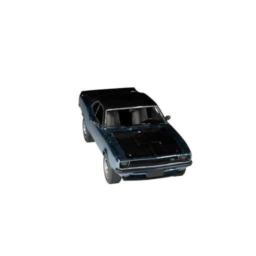 3D модель Muscle Car, вид в игровом окне в три четверти, готовый к использованию в Unity ассет транспортного средства с линия