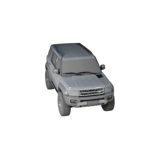 Готовая к игре 3D-модель внедорожника Land Off Road Suv, вид в студии в три четверти, готовый к производству автомобильный ак