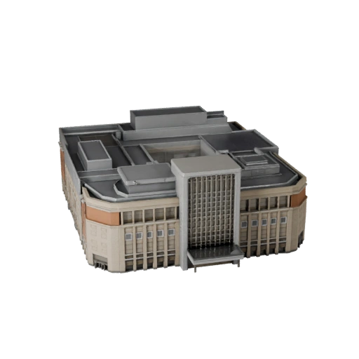 Stylized Shopping Mall 3D Model - Game Asset for Architecture