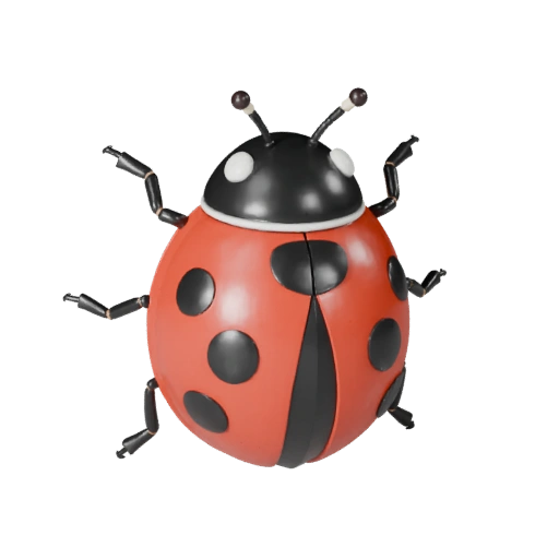 Мультяшная божья коровка 3D модель - Стилизованный ассет для анимации | PBR
