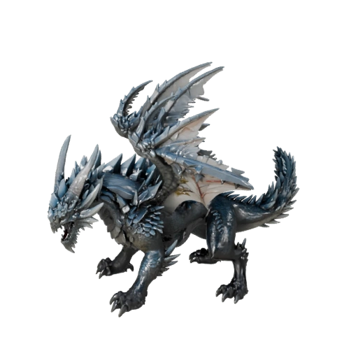 Кристальный дракон 3D модель для Blender - PBR ресурс с текстурами