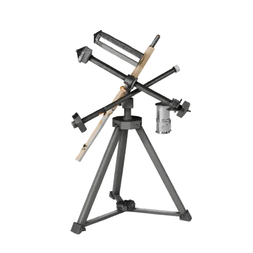 Низкополигональная 3D модель Звёздного трекера для класса, вид в игровом окне с трёх четвертей, показывающий металлические тр