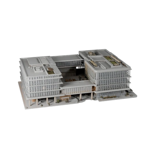 Печатный Технологический Кампусный Офис STL 3D Модель - Масштабный Ассет