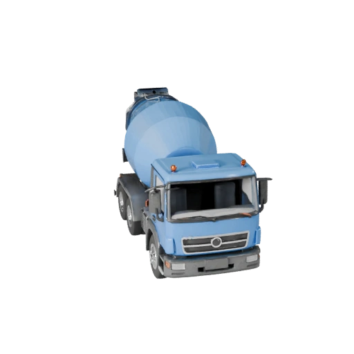 Высокополигональная 3D модель бетономешалки для студийных рендеров (Legacy)