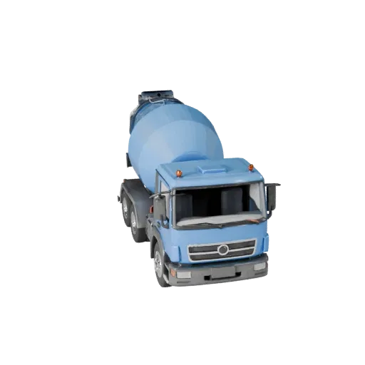 Высокополигональная 3D модель бетономешалки для студийных рендеров