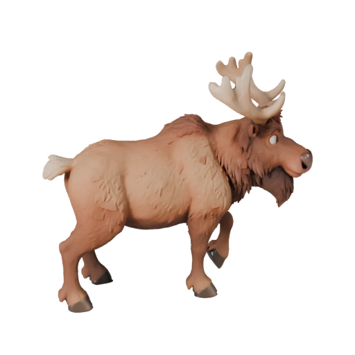 Мультяшный Elk 3D Модель - Стилизованный Ассет для Анимации | Бесплатно